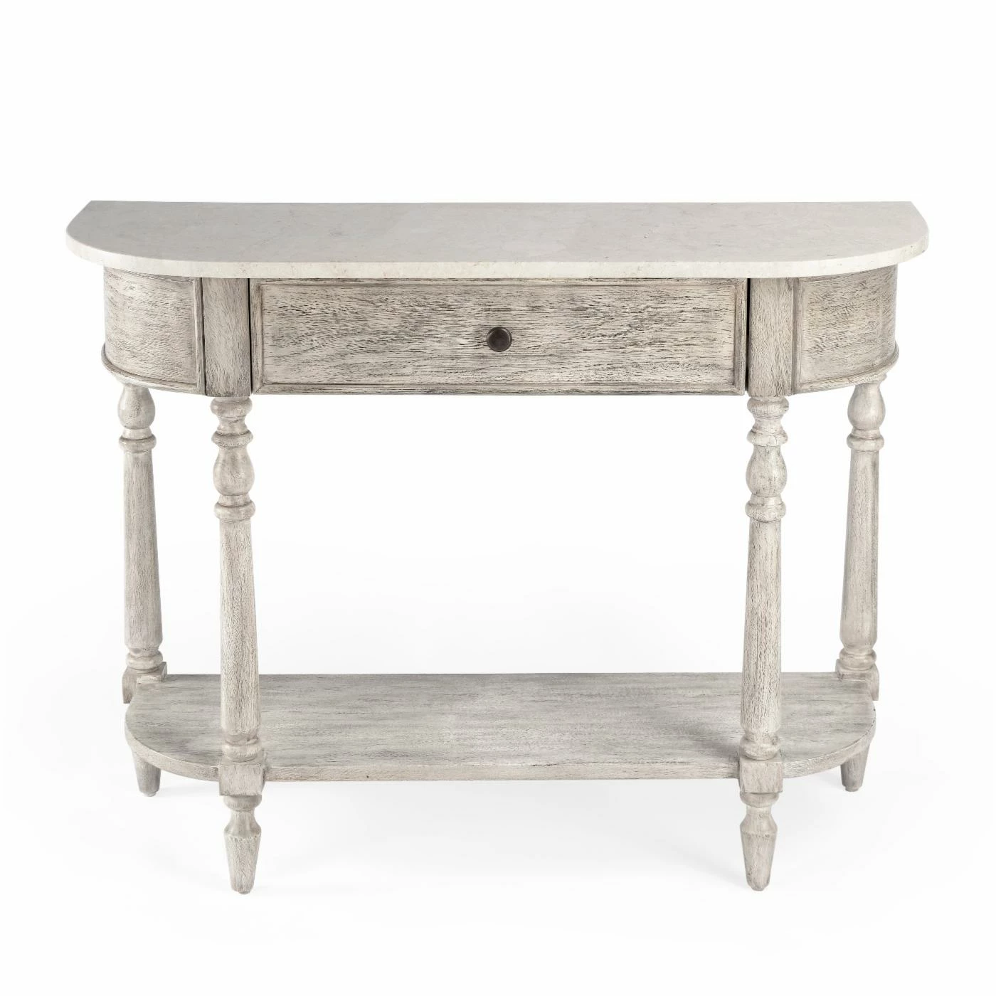 Promo ✔️ Butler Specialty Transitional Console Tables Butler Danielle Marble Console Table - Rustic Gray 🤩 - Image 4