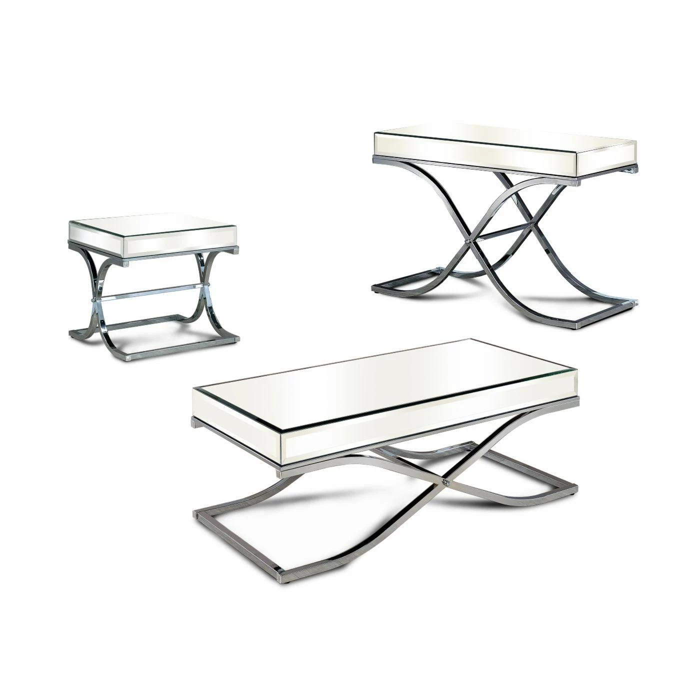 Outlet 🛒 Contemporary & Modern Console Tables Furniture Of America Sarita Mirror Top Sofa Table ❤️ - Image 4