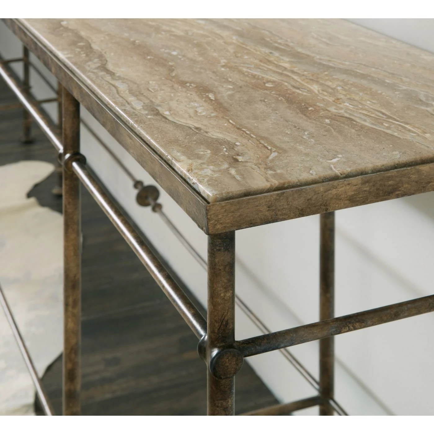 Best Pirce π― Classic & Traditional Console Tables Hooker Furniture La Grange St James Metal And Stone Console Table π - Image 4