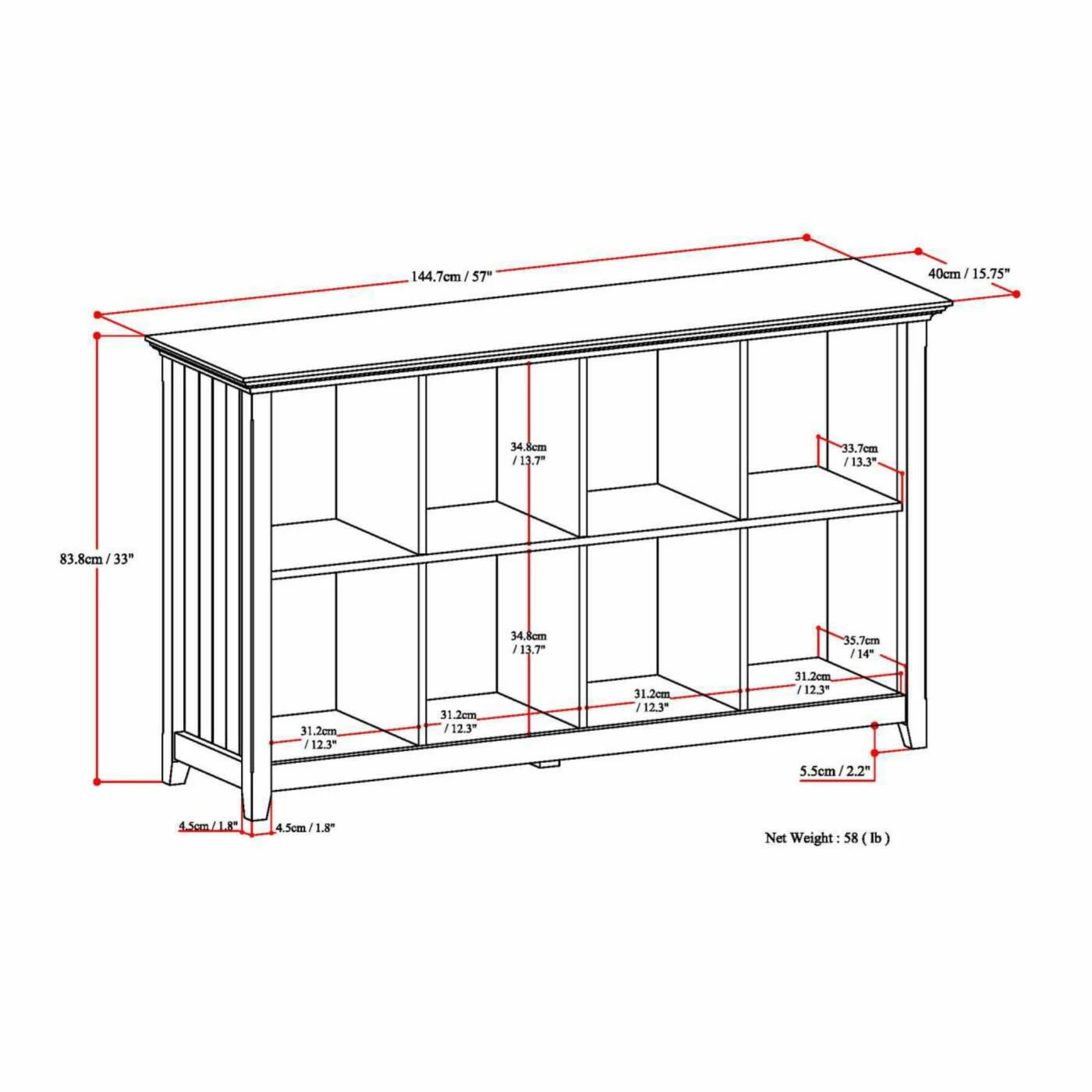 Wholesale 😍 Brooklyn & Max Transitional Console Tables Brooklyn + Max Brunswick 8 Cube Solid Wood Storage Sofa Table ✔️ - Image 4