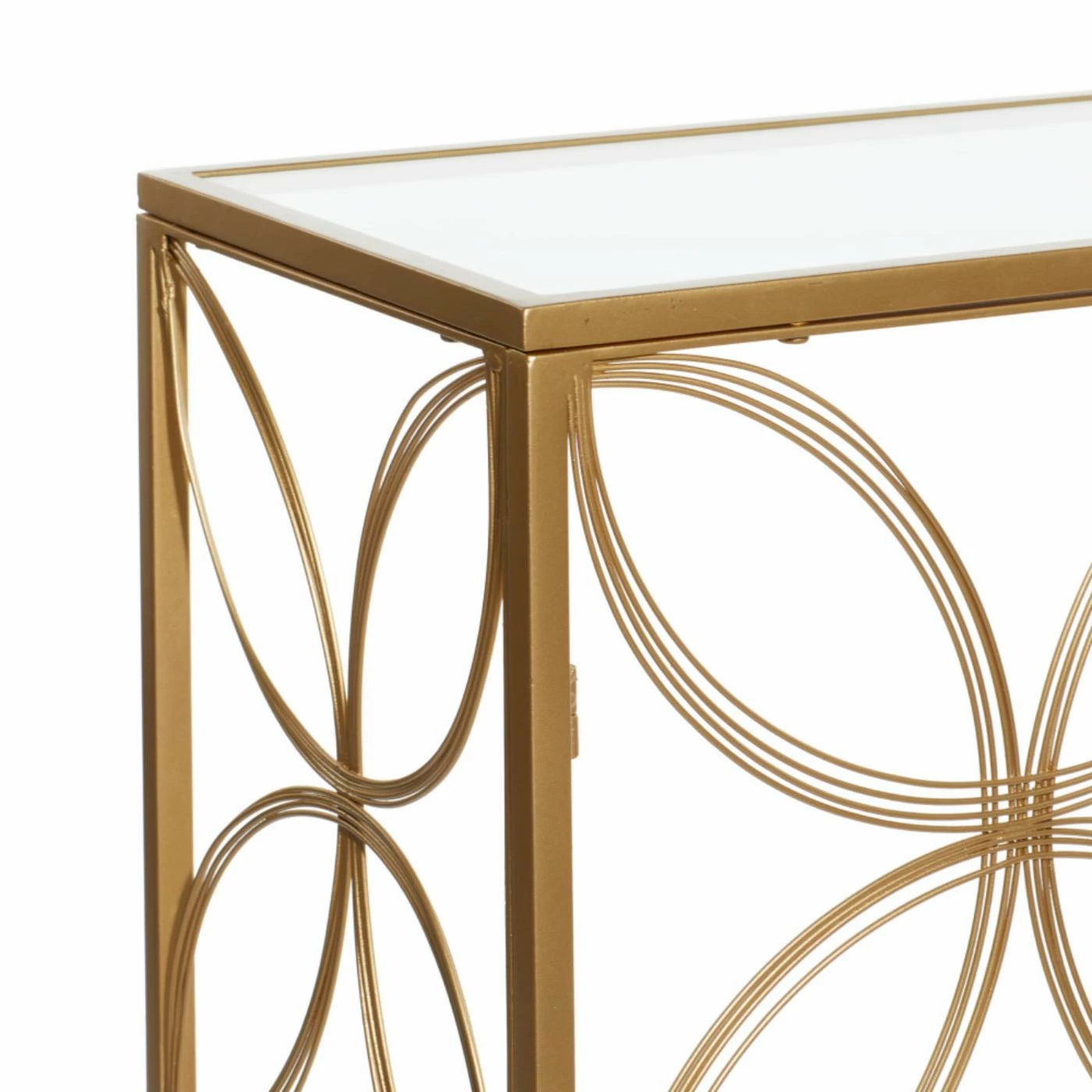 Discount 🔔 Contemporary & Modern Console Tables DecMode Encased Tempered Glass Contemporary Console Table 🔔 - Image 4