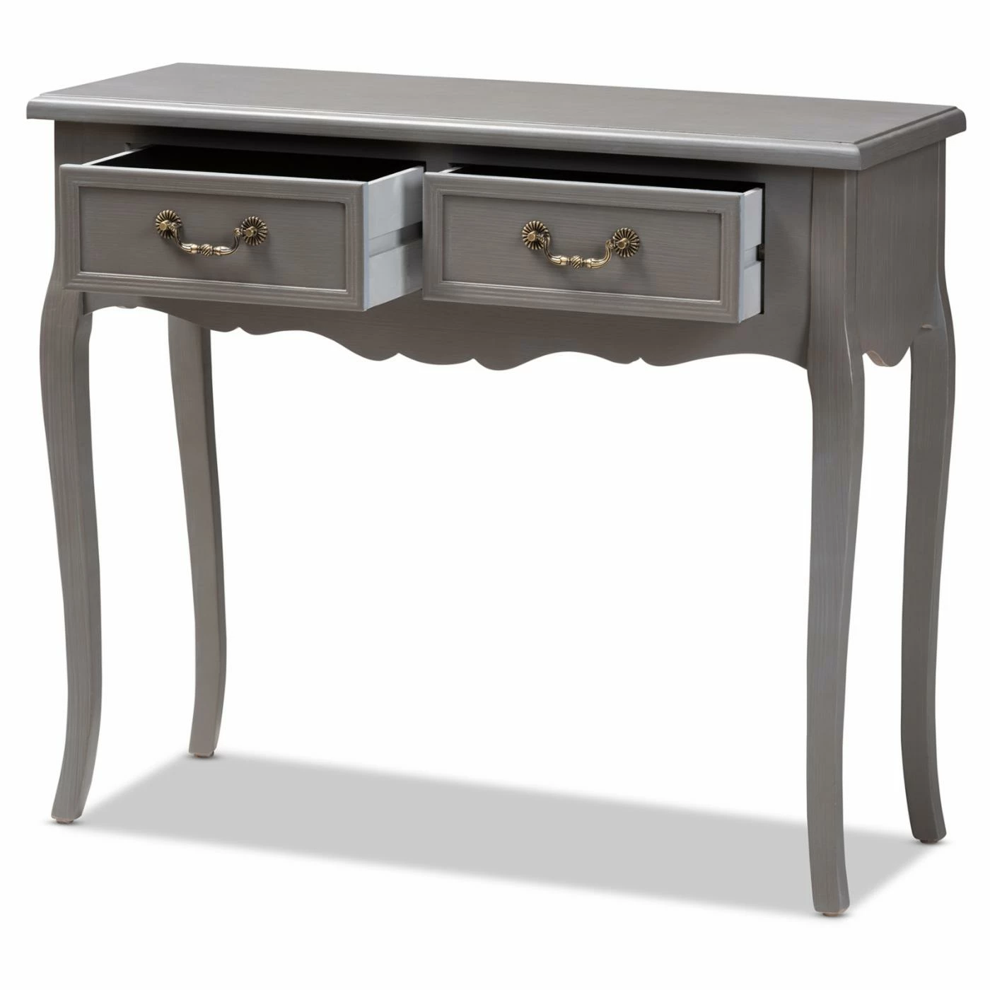 Top 10 ๐ฅ Farmhouse & Cottage Style Console Tables Baxton Studio Capucine French Country Cottage 2 Drawer Console Table ๐ - Image 4