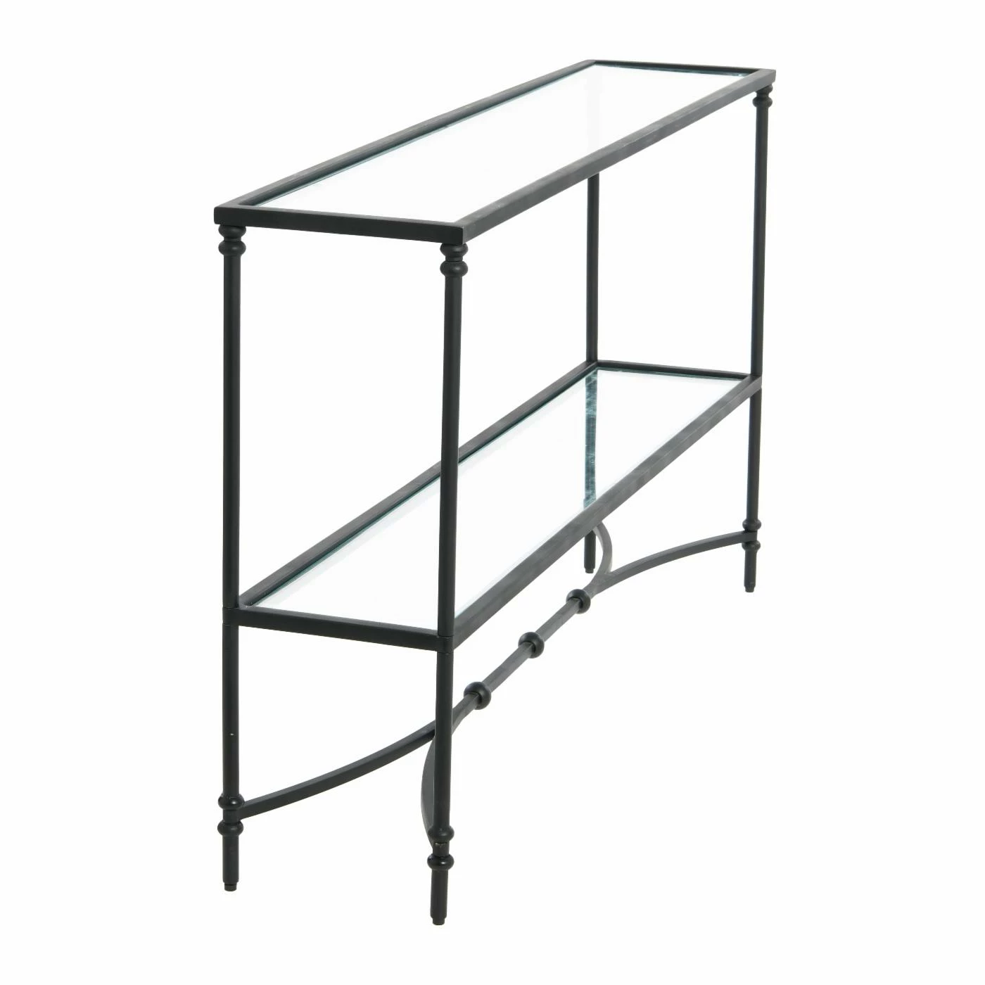 Coupon 👏 Contemporary & Modern Console Tables Creative Co-Op Libertine Glass And Iron Console Table - Black 👍 - Image 5