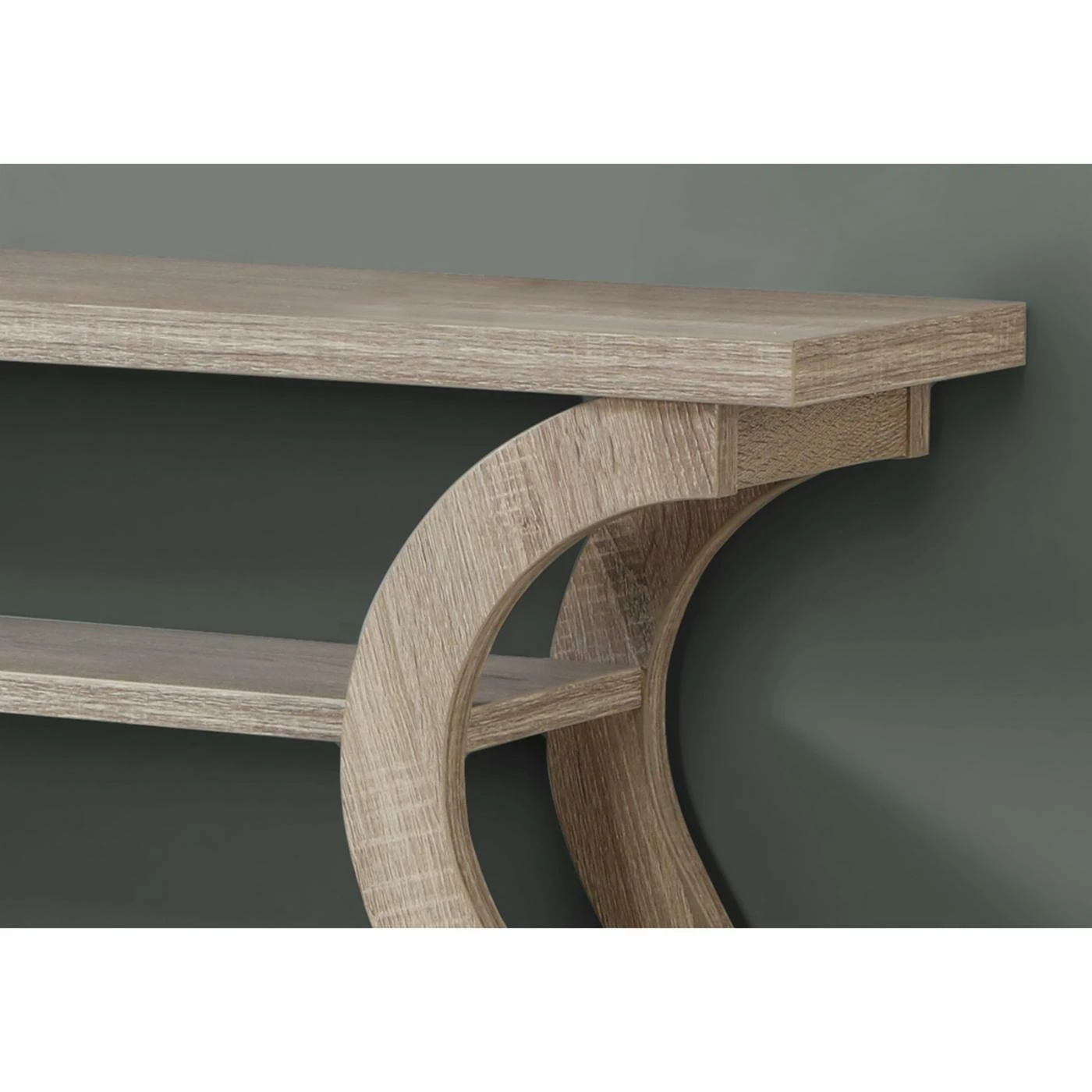 Promo 😉 Contemporary & Modern Console Tables Monarch Specialties 3-Tiered Curved Console Table ⌛ - Image 6