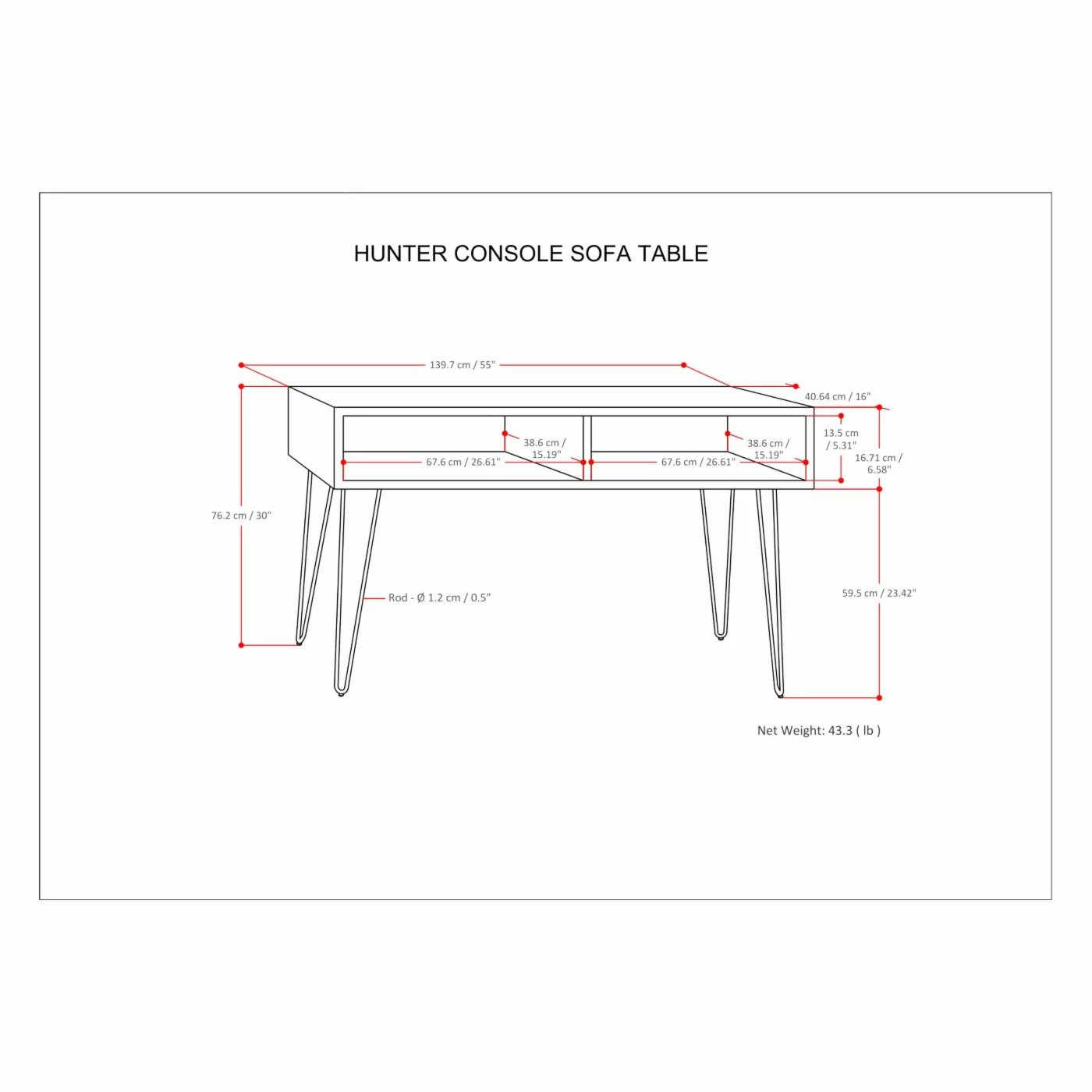 Brand new ๐ Mid-Century Modern Console Tables HN Home Paxton Mid-Century Modern Natural Mango Wood And Metal Console Table ๐ - Image 6