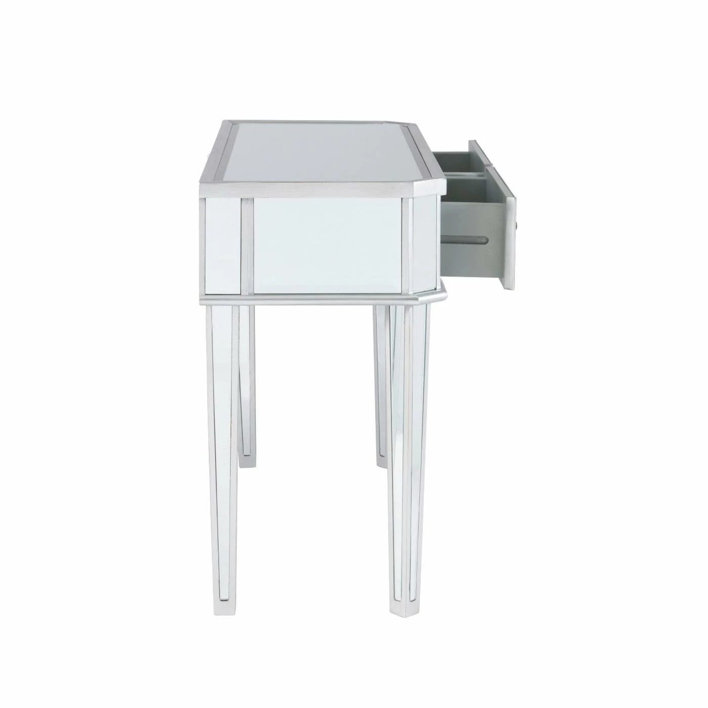 Brand new โจ Glam Console Tables Powell Mirrored 2-Drawer Small Console - Mirrored Surfaces And Luxe Silver Wood ๐ - Image 7