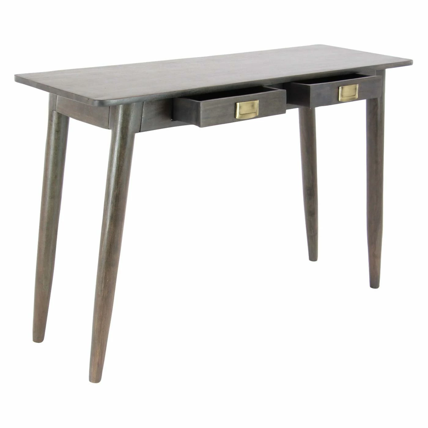 Coupon ❤️ Mid-Century Modern Console Tables DecMode Modern Kanaloa Wood Stained Brown Console Table With Drawers 🎁 - Image 7