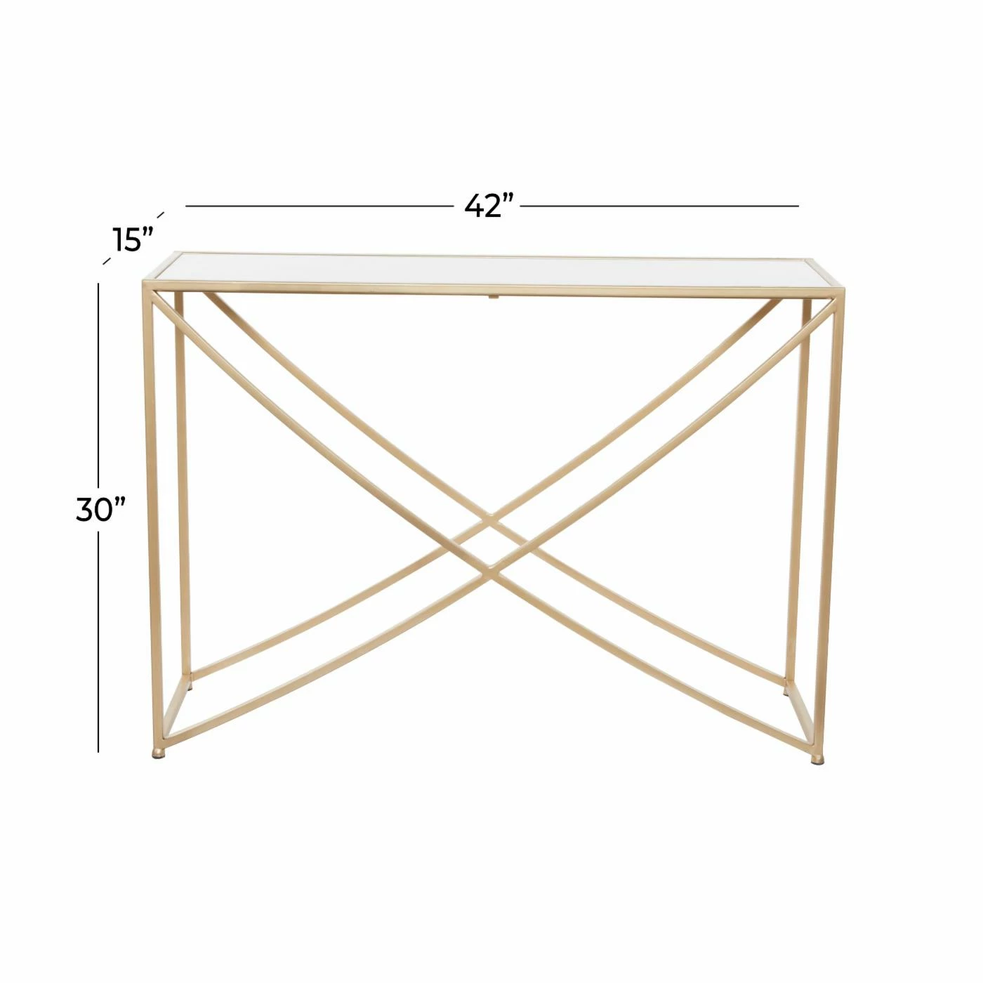 Discount ❤️ Contemporary & Modern Console Tables DecMode Slim Metal Contemporary Rectangle Console Table ⌛ - Image 8