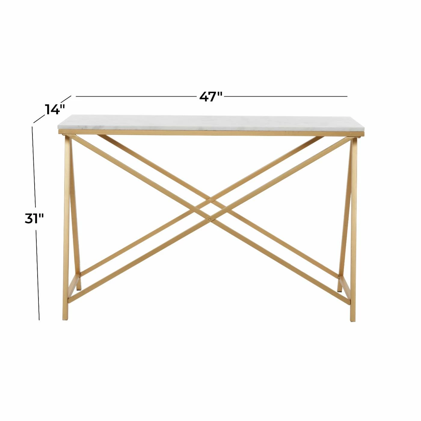 Buy ๐ Contemporary & Modern Console Tables DecMode Polished Marble Console Table ๐คฉ - Image 8