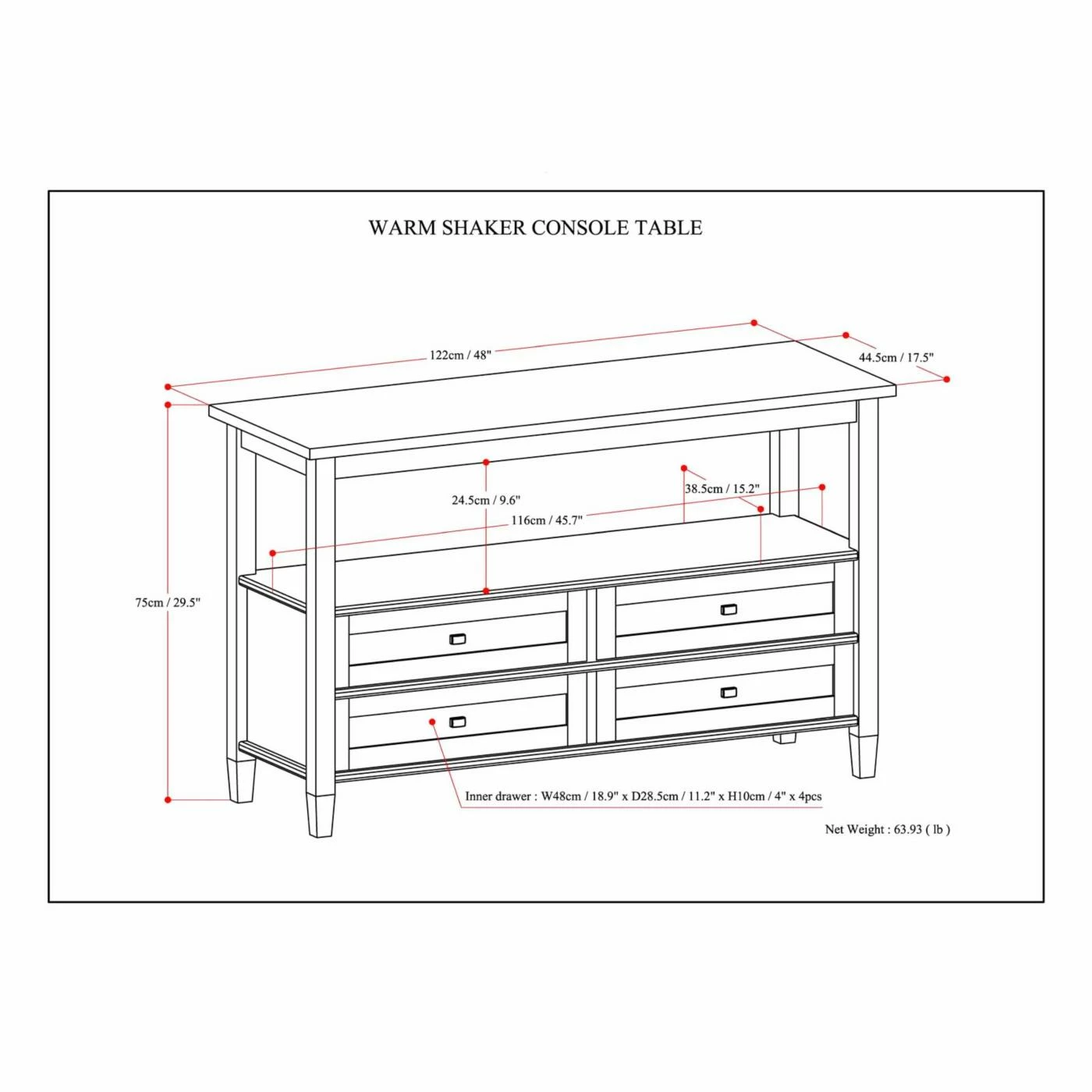 Wholesale ๐ Brooklyn & Max Transitional Console Tables Brooklyn + Max Lexington Pine Wood Console Table ๐งจ - Image 9