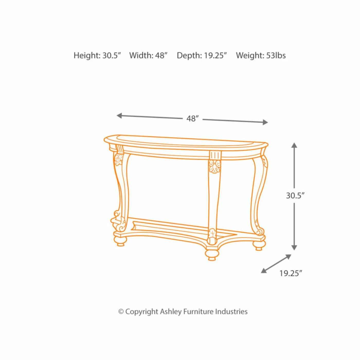 Promo 😍 Classic & Traditional Console Tables Signature Design By Ashley Norcastle Sofa Table 🌟 - Image 9