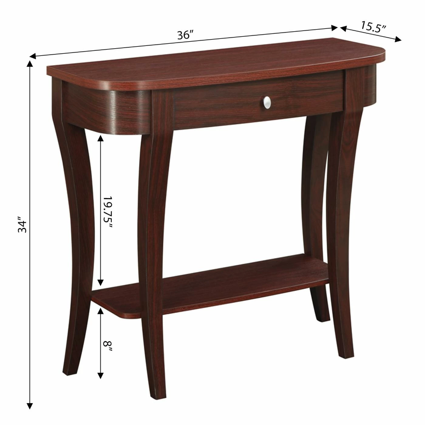 Hot Sale 🎉 Transitional Console Tables Convenience Concepts Newport 1 Drawer Console Table 😀 - Image 7