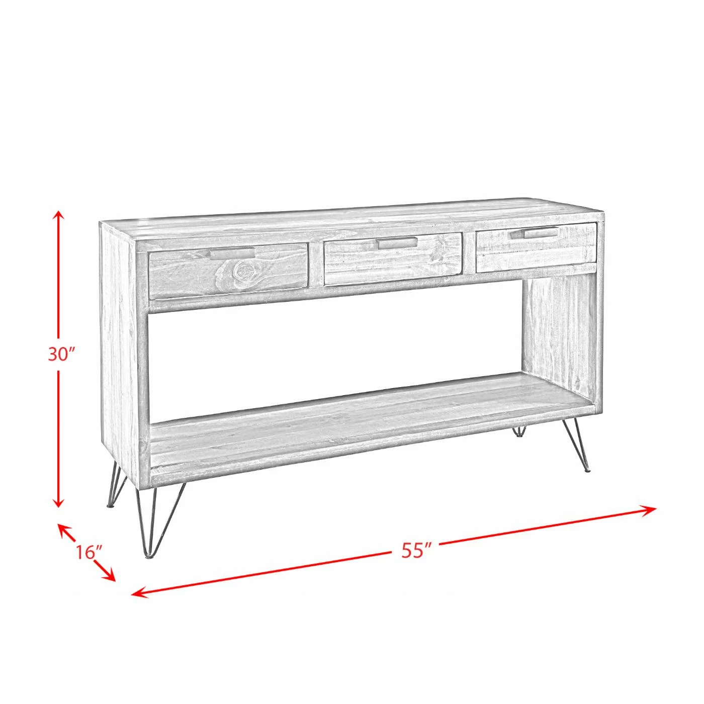 Best Pirce ๐ Rustic Console Tables Picket House Furnishings Tyler Rectangular Sofa Table ๐คฉ - Image 7