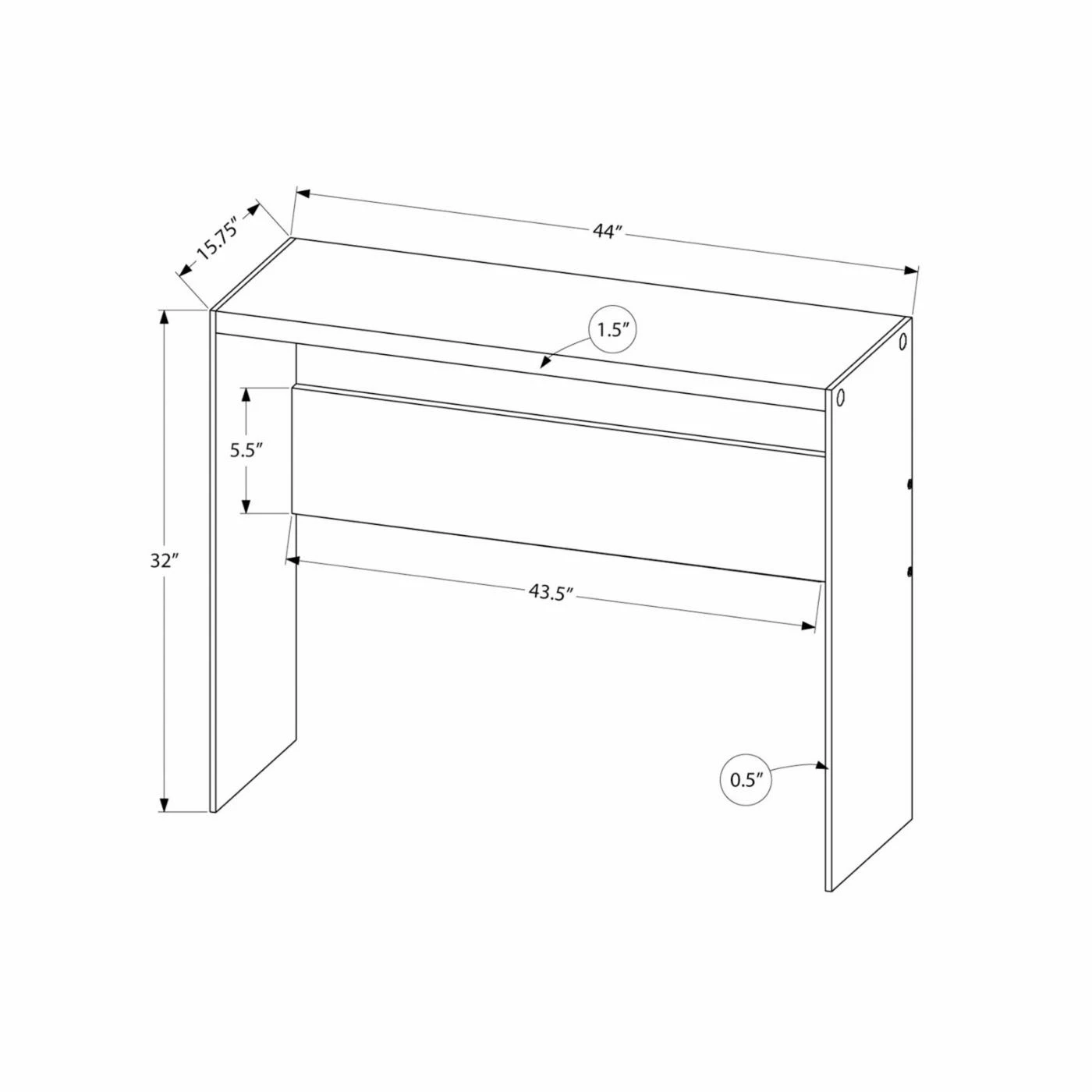 Flash Sale 🤩 Contemporary & Modern Console Tables Monarch Specialties Console Table - Glossy White ✔️ - Image 2