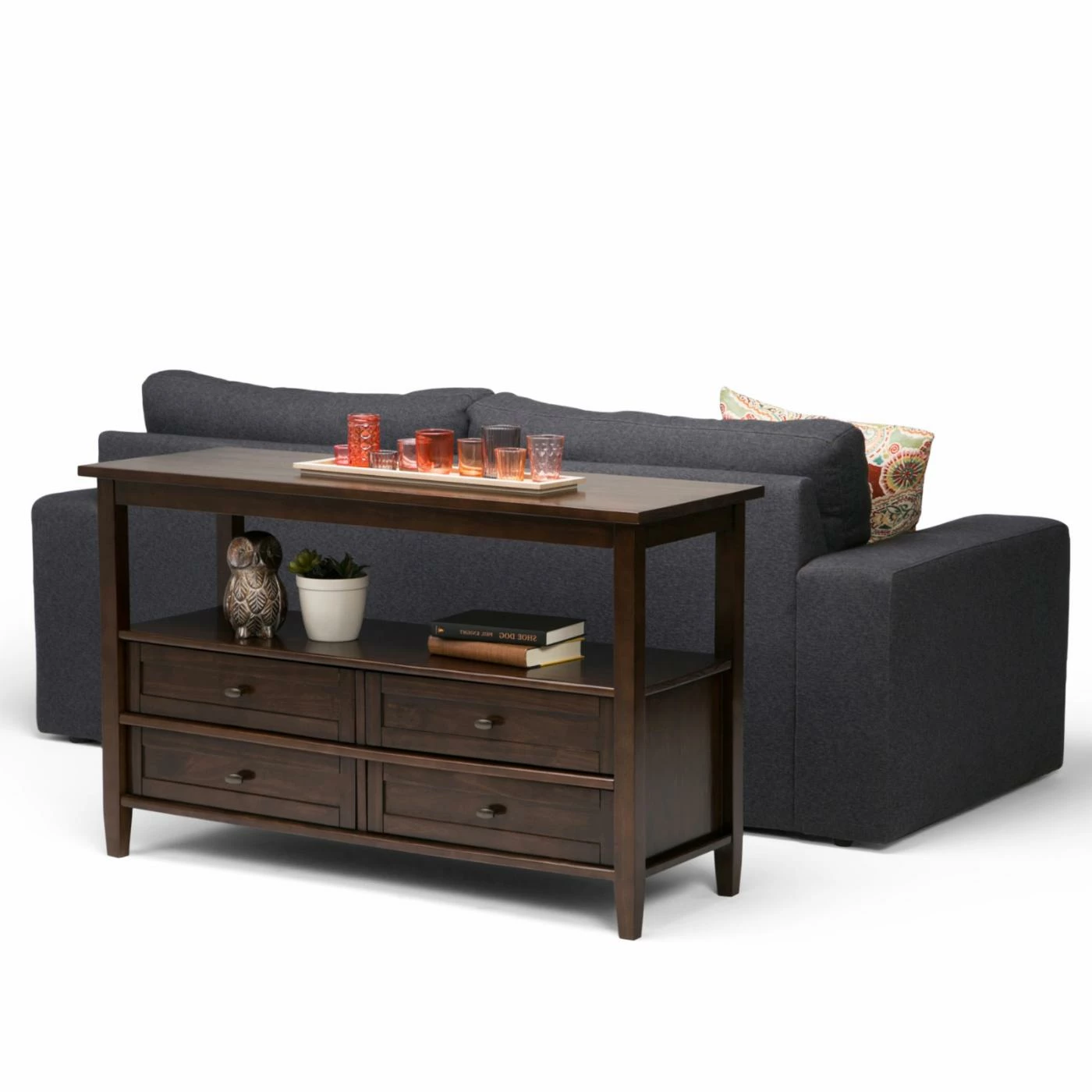 Wholesale ๐ Brooklyn & Max Transitional Console Tables Brooklyn + Max Lexington Pine Wood Console Table ๐งจ - Image 10