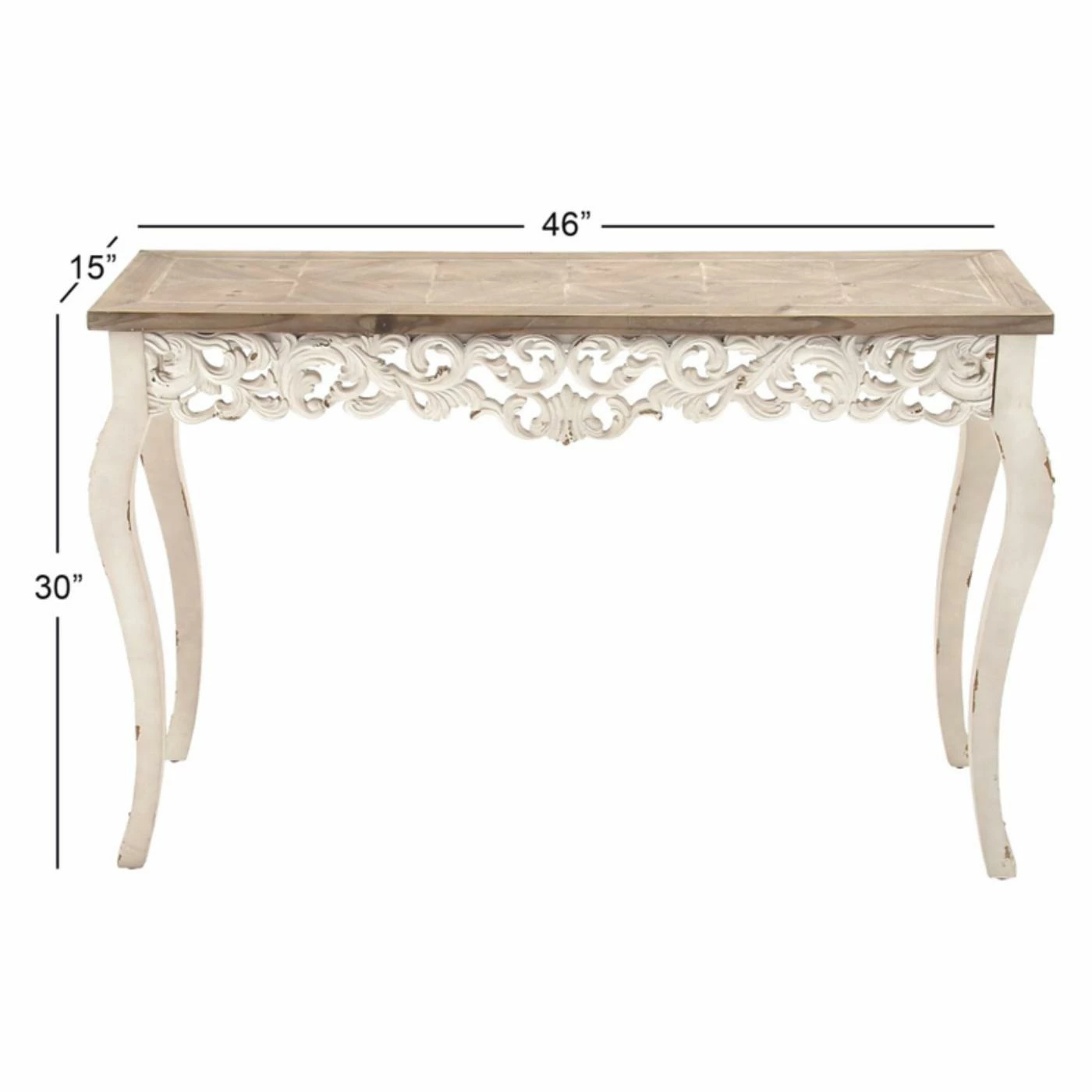 Top 10 β Classic & Traditional Console Tables DecMode 46 In. Wood Carved Console Table π - Image 3