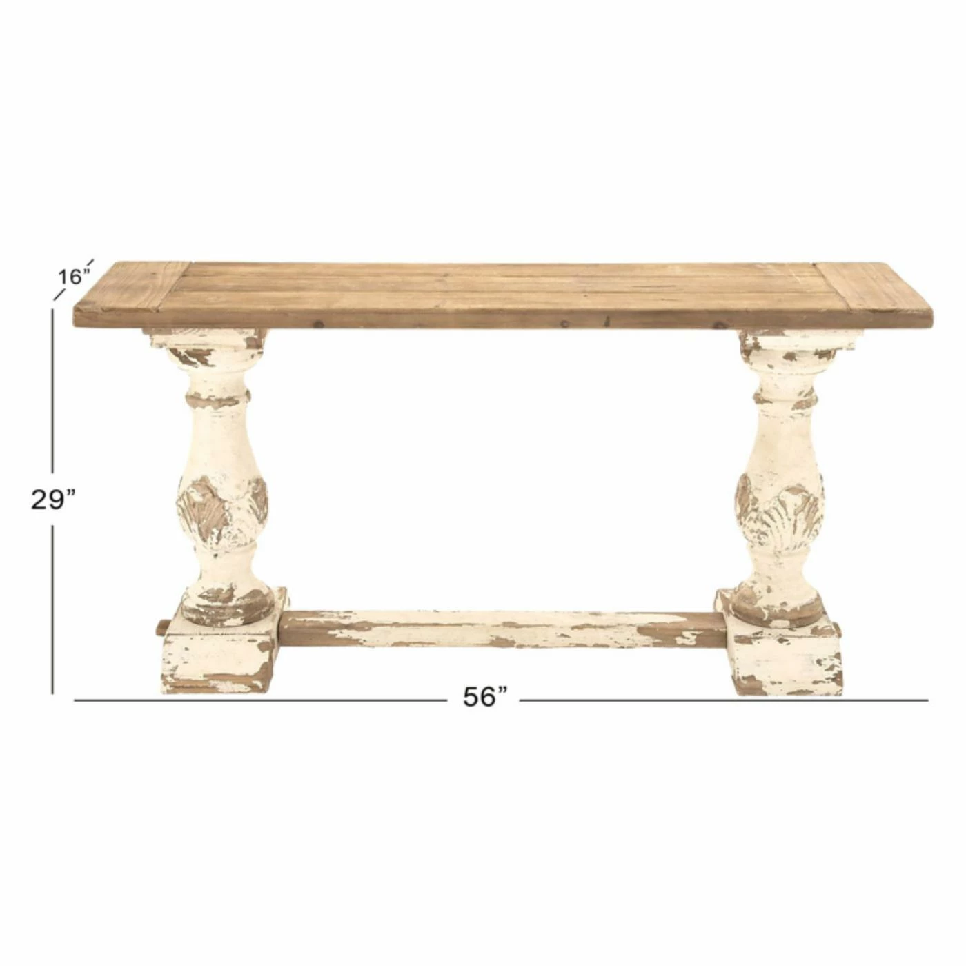 Top 10 π Farmhouse & Cottage Style Console Tables DecMode Wooden Rectangle Console Table π - Image 3