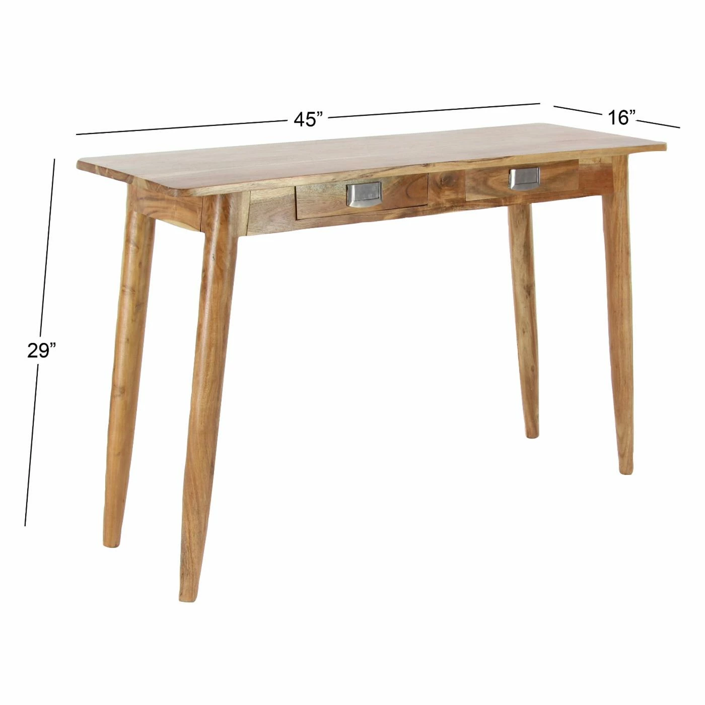 Coupon ❤️ Mid-Century Modern Console Tables DecMode Modern Kanaloa Wood Stained Brown Console Table With Drawers 🎁 - Image 10