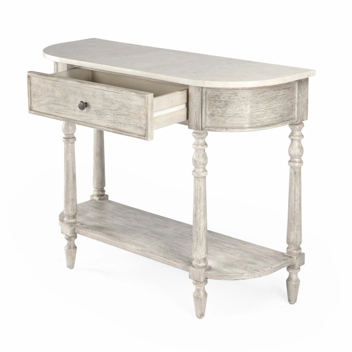 Promo ✔️ Butler Specialty Transitional Console Tables Butler Danielle Marble Console Table - Rustic Gray 🤩 - Image 3