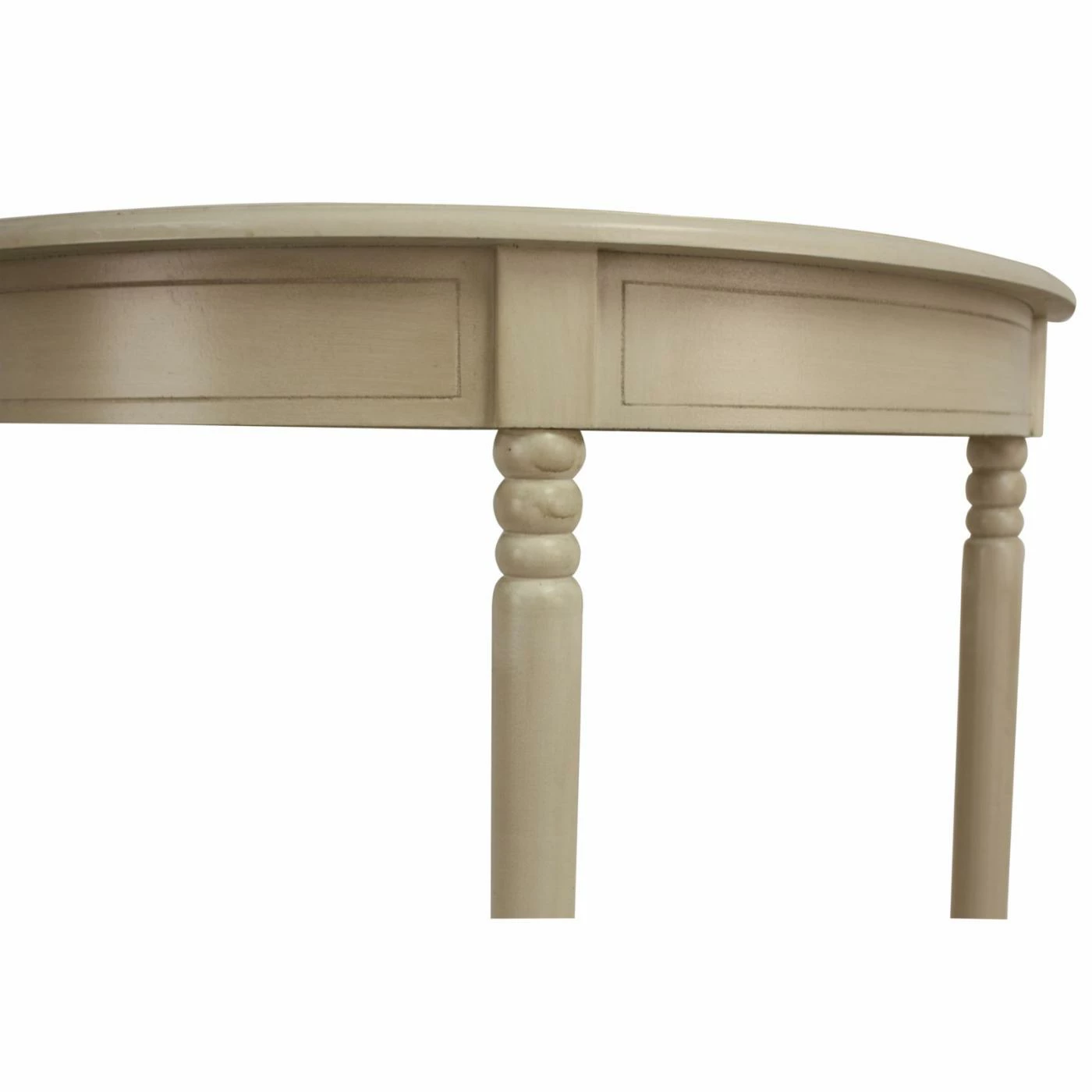 Coupon β€οΈ Classic & Traditional Console Tables Decor Therapy Antique White Simplicity Half Round Accent Table 𧨠- Image 3