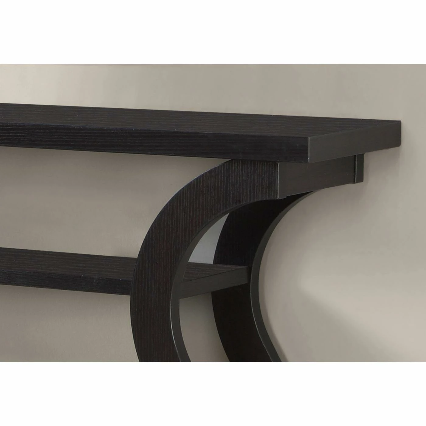 Promo 😉 Contemporary & Modern Console Tables Monarch Specialties 3-Tiered Curved Console Table ⌛ - Image 3