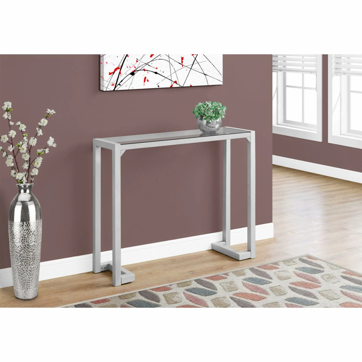 Top 10 🛒 Contemporary & Modern Console Tables Monarch Specialties Tempered Glass Top Rectangular Console Table 🛒 - Image 3