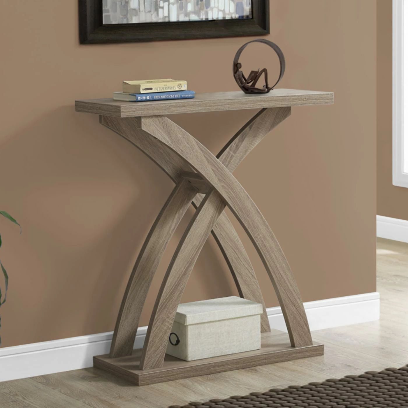 New 🔔 Contemporary & Modern Console Tables Monarch Specialties Rectangular Curved Leg Console Table 🛒 - Image 3