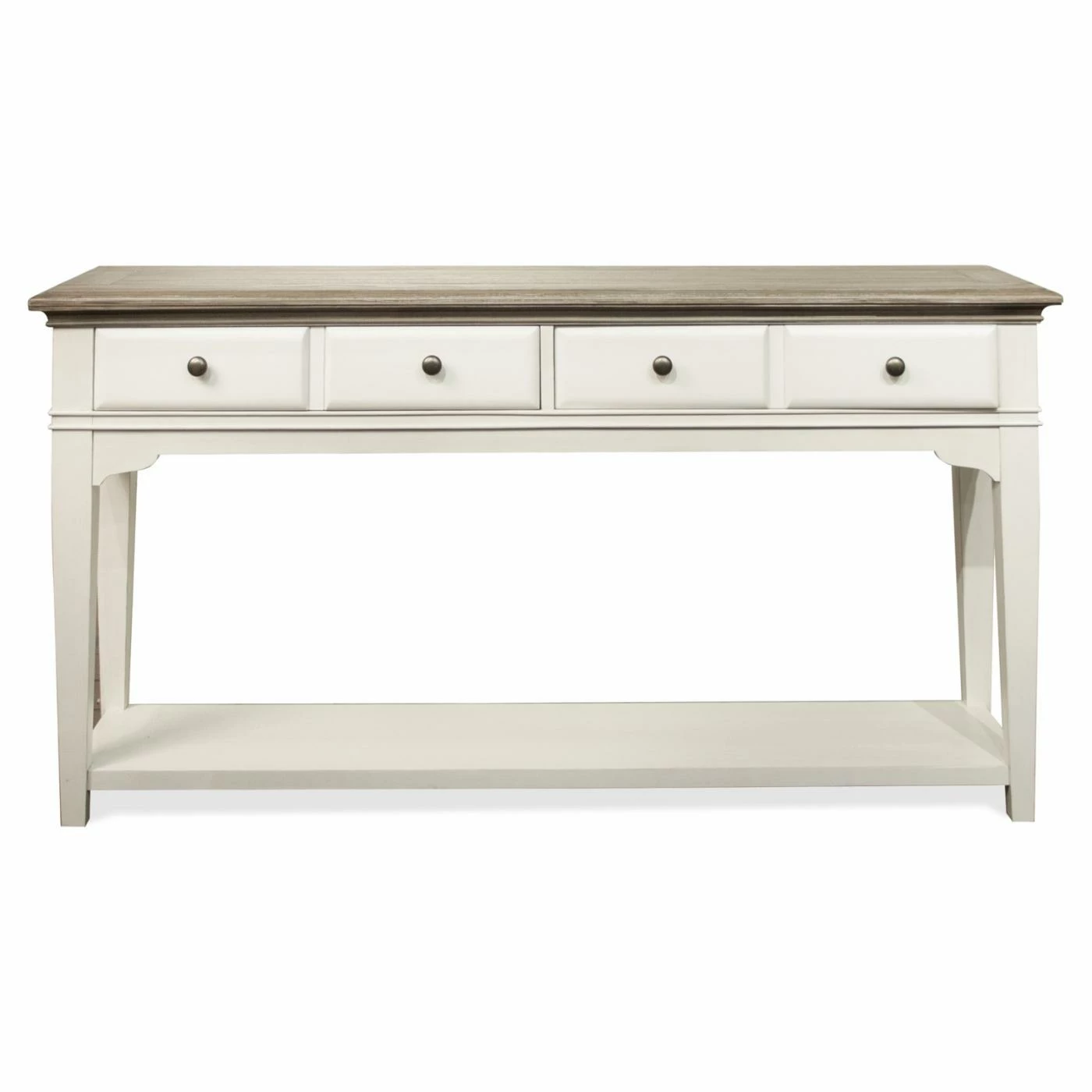 Best reviews of π Farmhouse & Cottage Style Console Tables Riverside Furniture Myra Leg Sofa Table π - Image 3