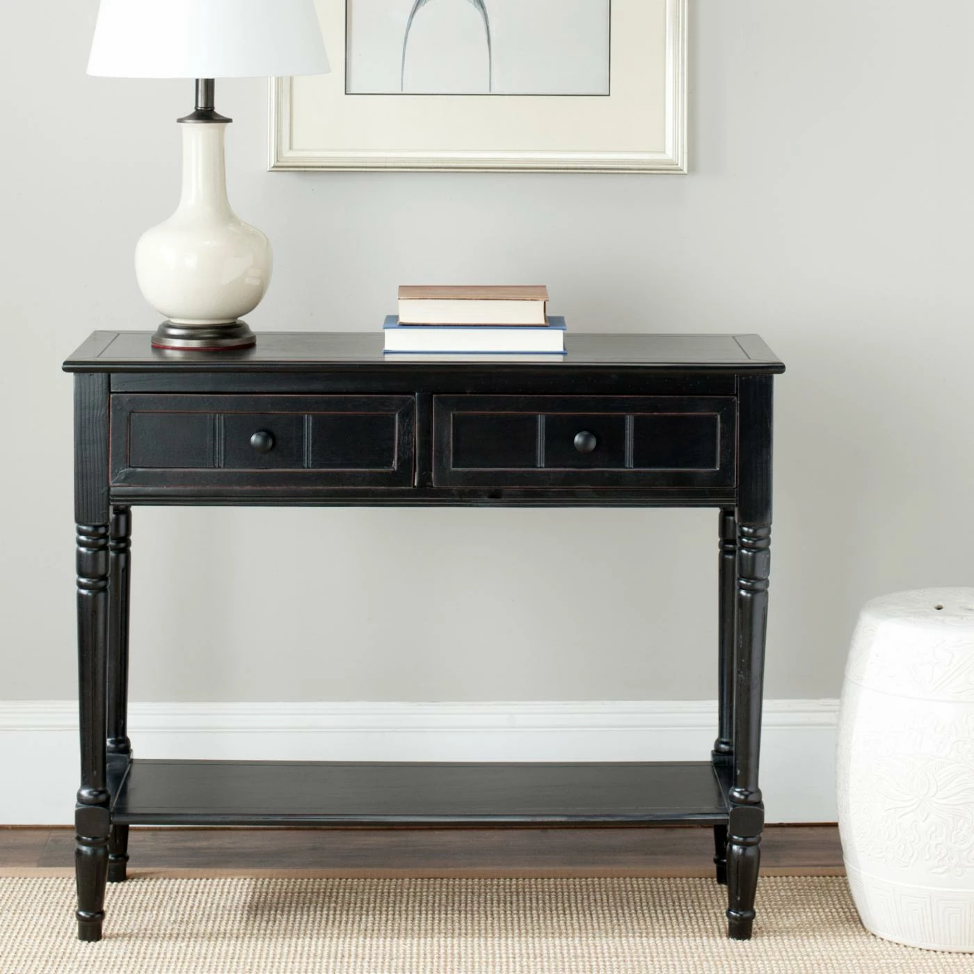 Coupon ⌛ Transitional Console Tables HN Home Elizabeth Transitional 2 Drawer Console Table 🌟 - Image 3