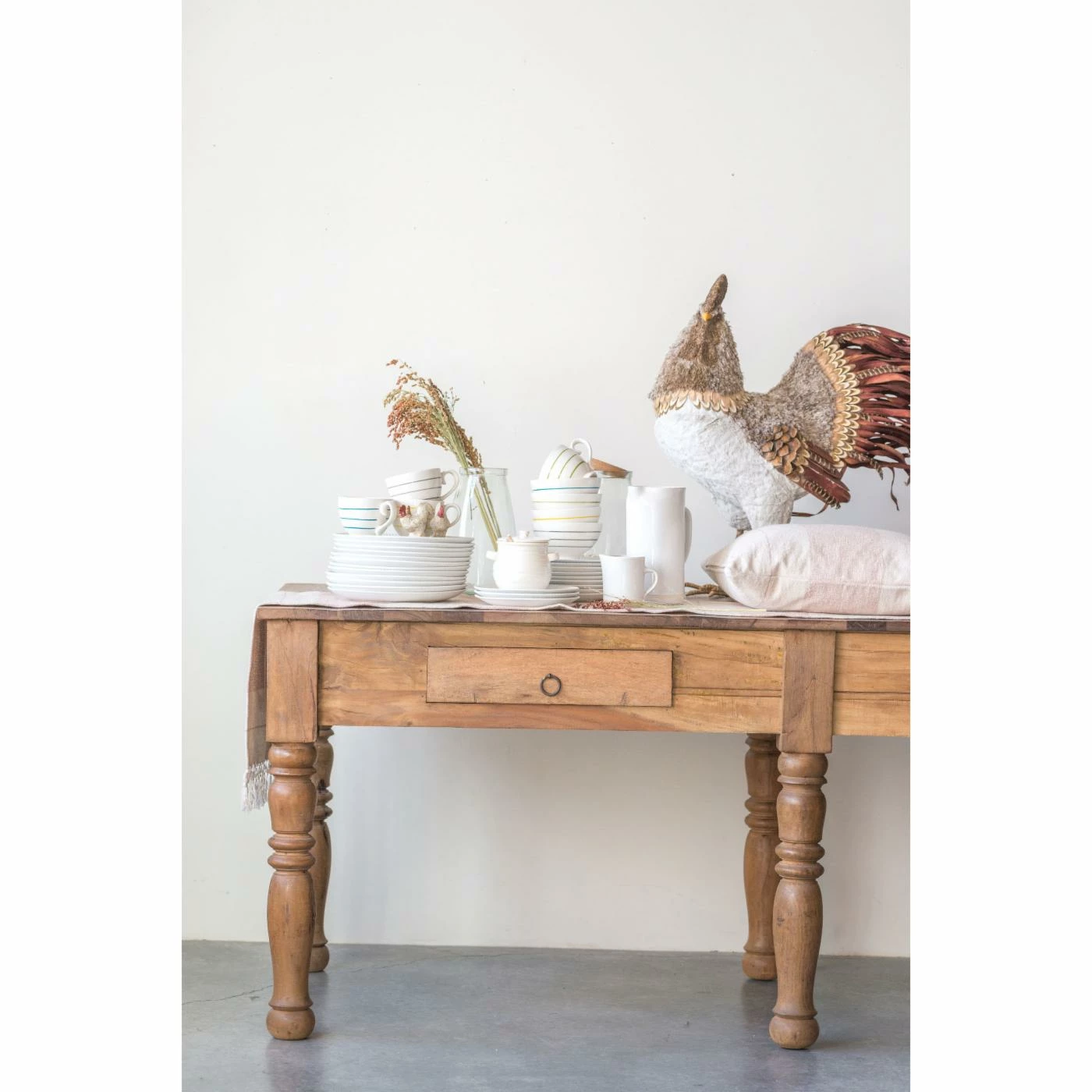Coupon 🔥 Farmhouse & Cottage Style Console Tables 3R Studios Traditional 2 Drawer Reclaimed Wood Console Table ⌛ - Image 2
