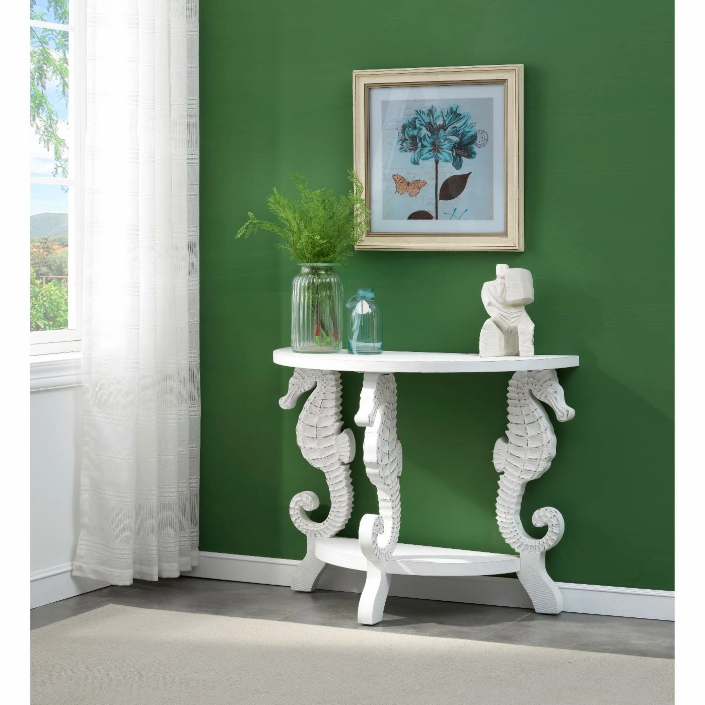 Flash Sale 🛒 Tropical Console Tables Coast To Coast Wonders Of The Sea Demilune Console Table ⭐ - Image 2