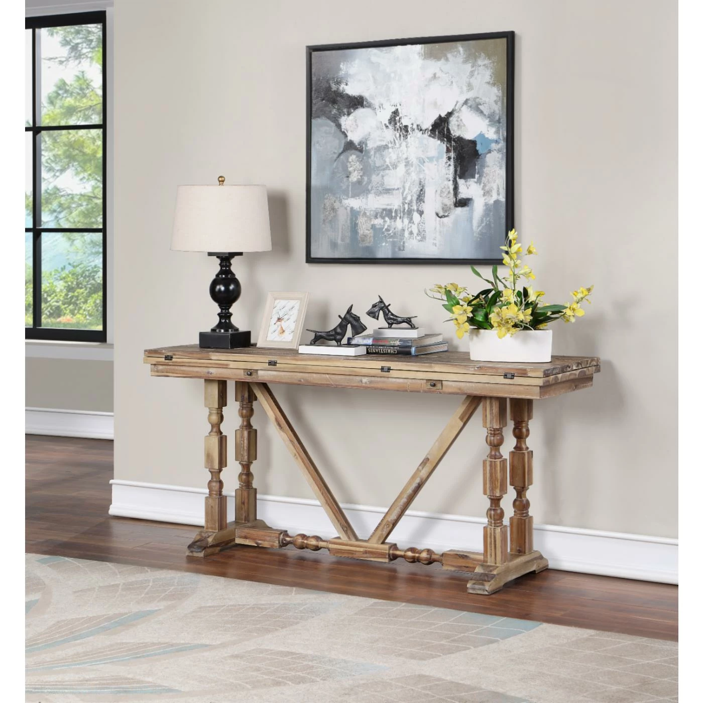 Coupon 👍 Farmhouse & Cottage Style Console Tables Coast To Coast Imports Vail II Fold Out Console Table 🎁 - Image 2