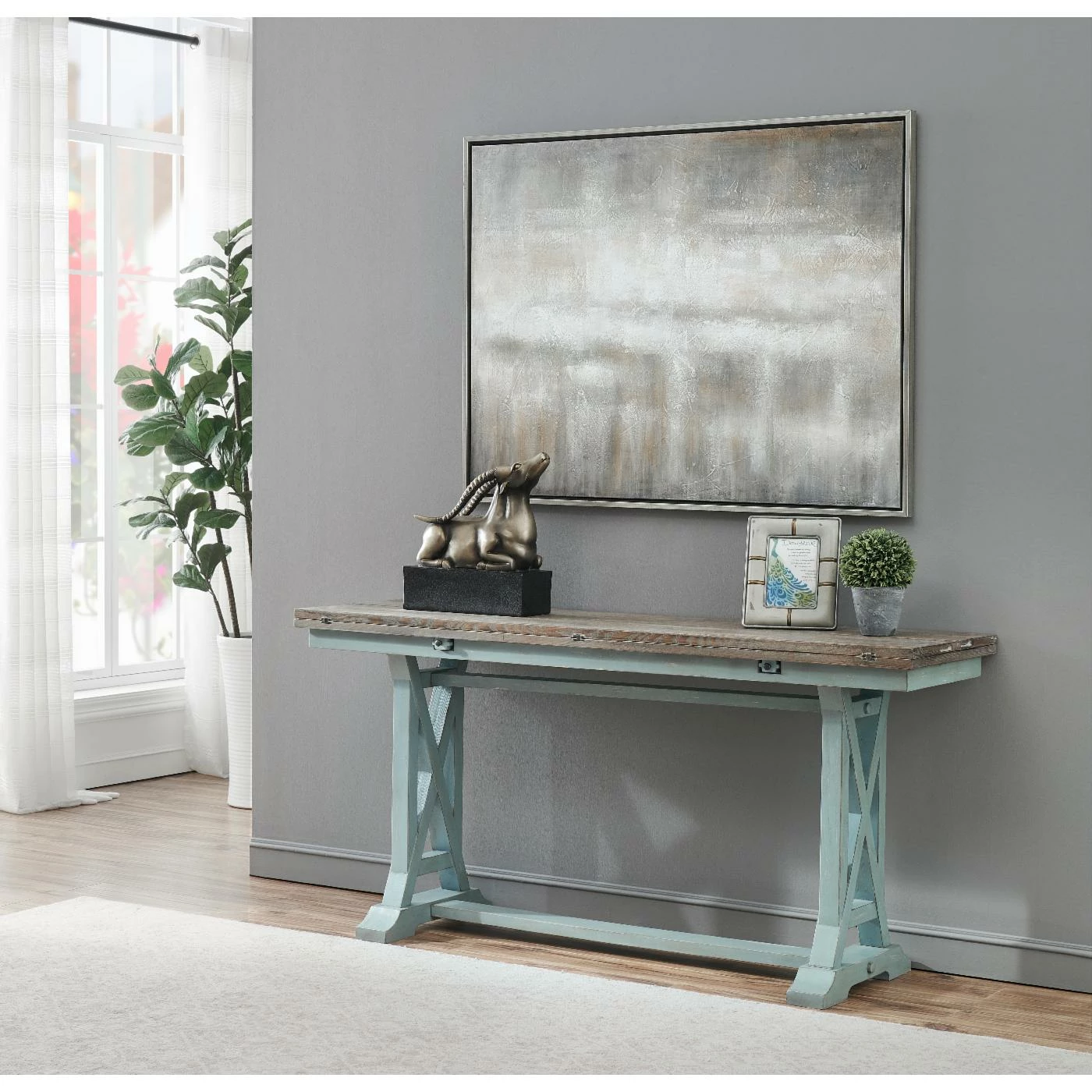 Best Sale ๐ Farmhouse & Cottage Style Console Tables Coast To Coast Imports Bar Harbor Fold Out Console Table ๐คฉ - Image 2
