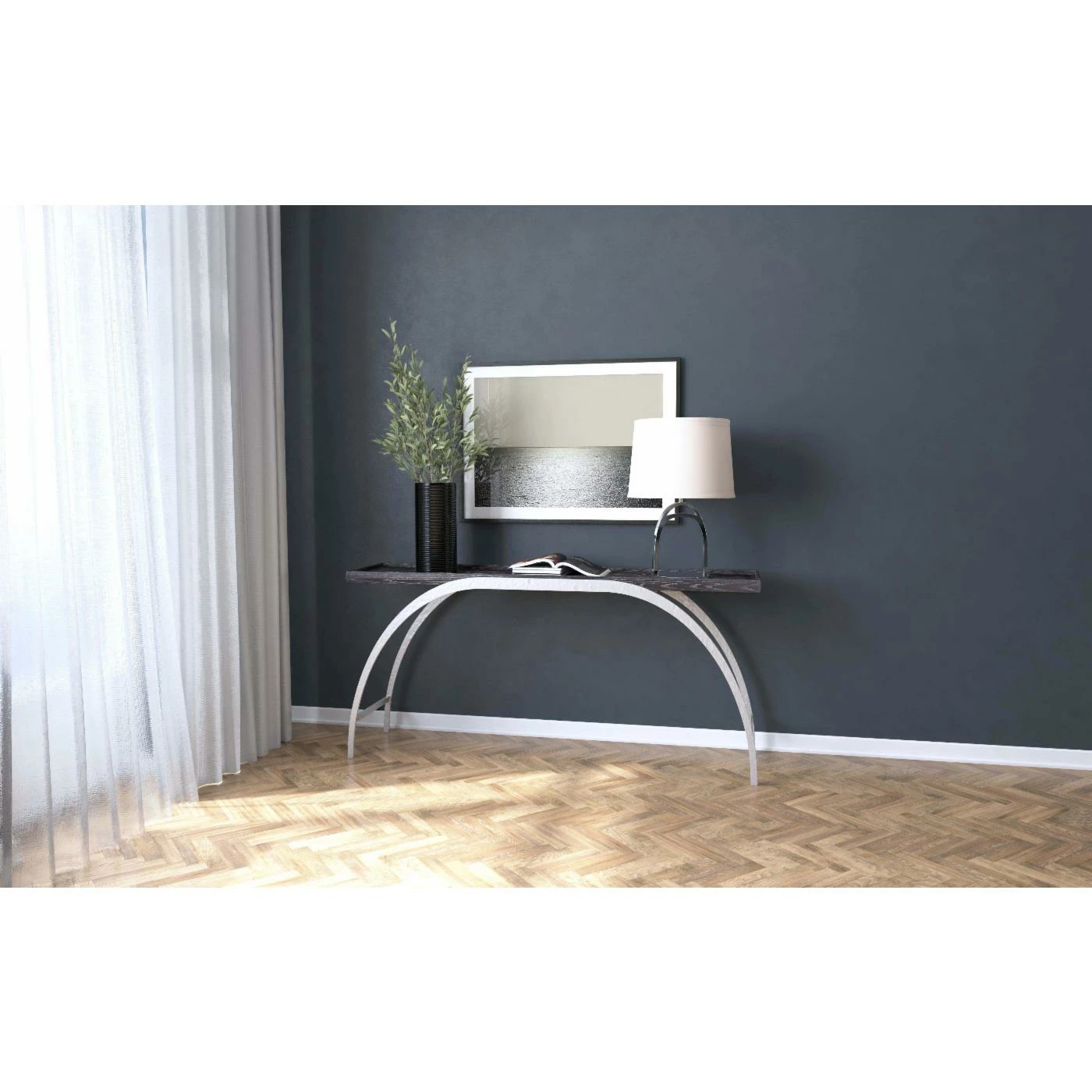 Promo β Contemporary & Modern Console Tables Hooker Furniture Commerce & Market Metal And Wood Console Table π - Image 2