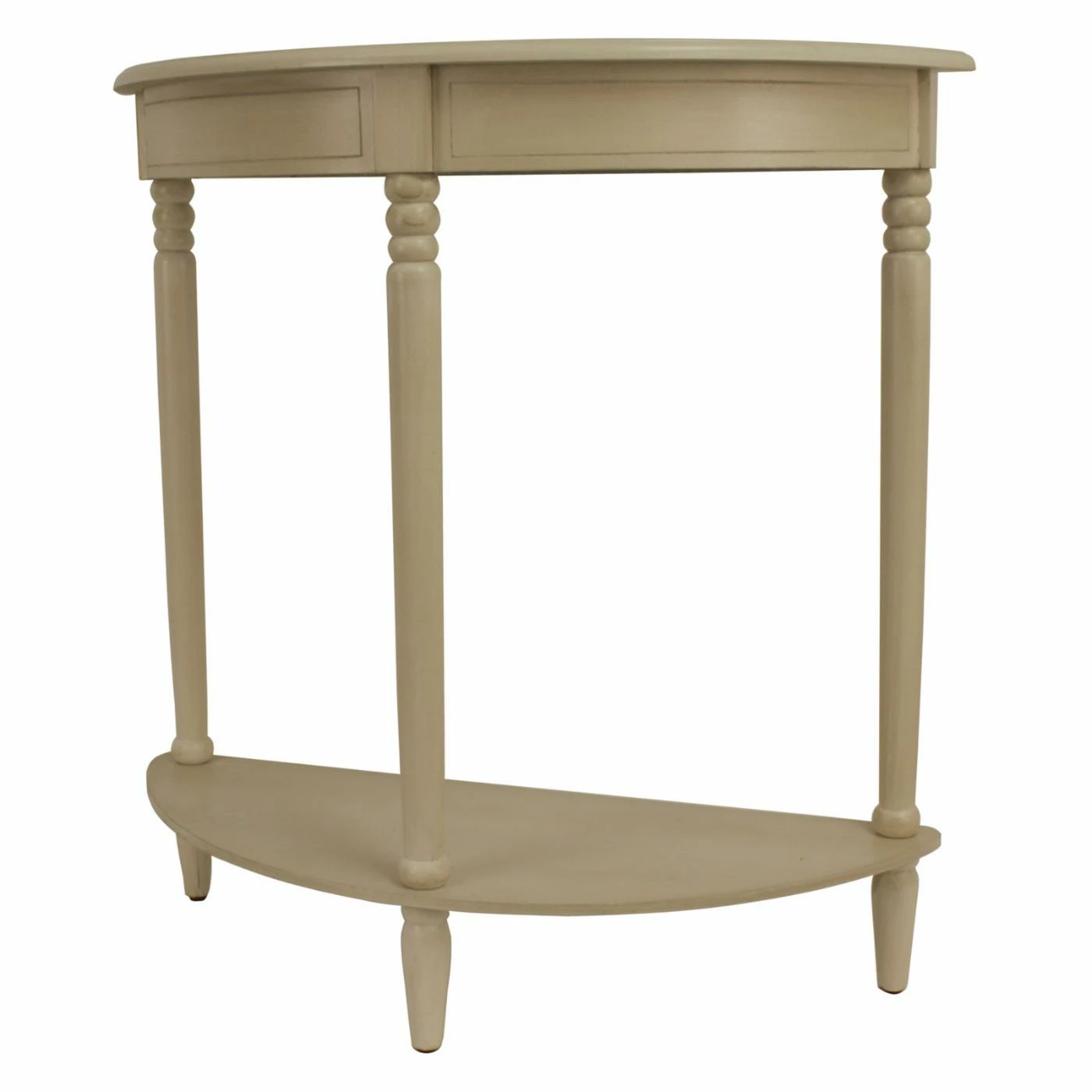 Coupon β€οΈ Classic & Traditional Console Tables Decor Therapy Antique White Simplicity Half Round Accent Table 𧨠- Image 2