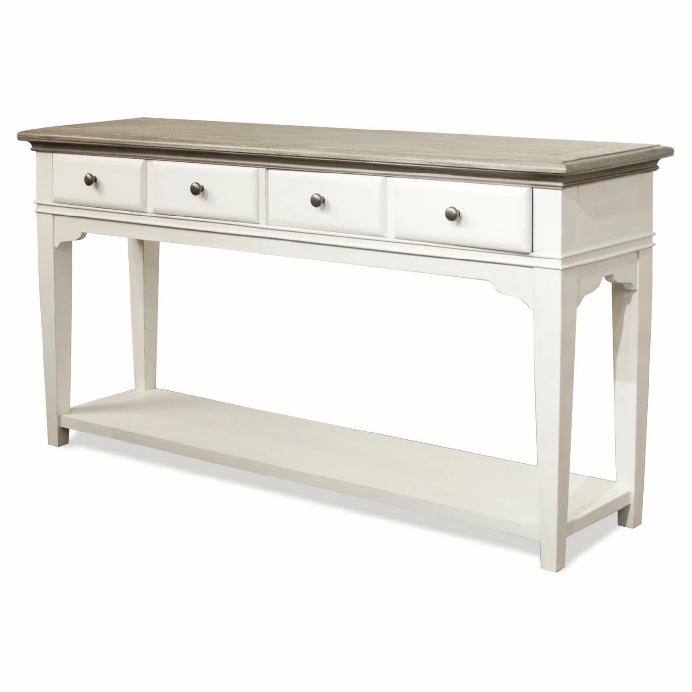 Best reviews of π Farmhouse & Cottage Style Console Tables Riverside Furniture Myra Leg Sofa Table π - Image 2