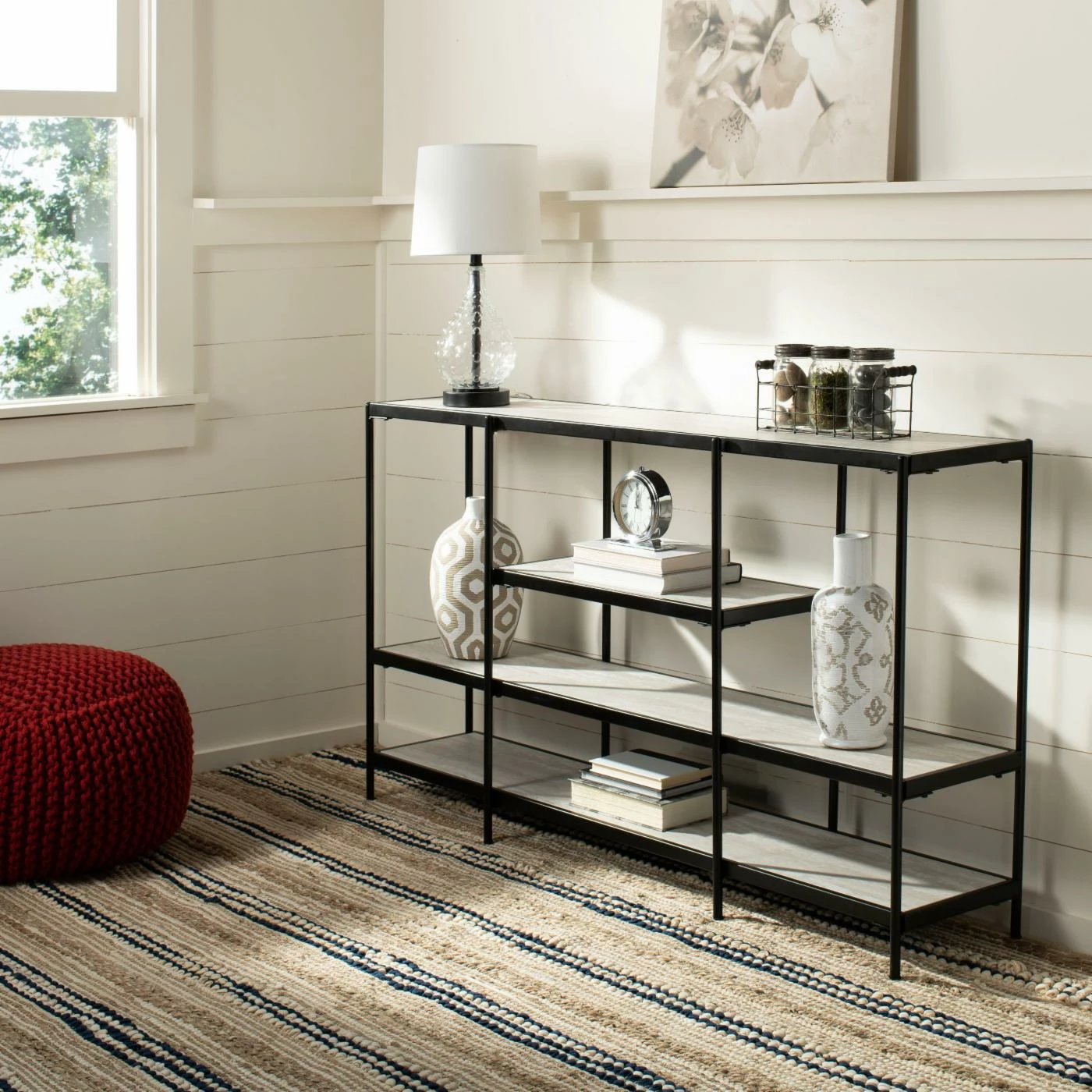 Outlet β Classic & Traditional Console Tables Safavieh Petra Rectangular 3 Tier Console Table π - Image 2