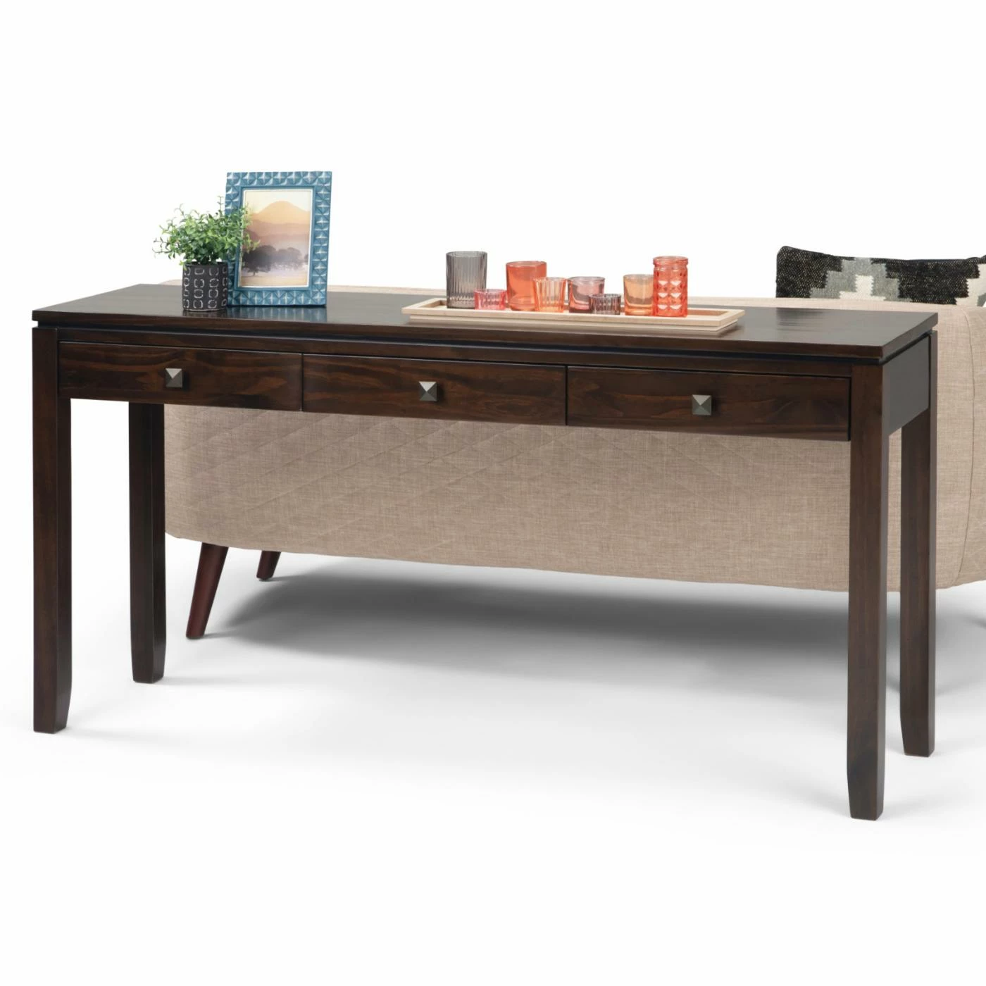 Hot Sale ⌛ Brooklyn & Max Contemporary & Modern Console Tables Brooklyn + Max City 3 Drawer Solid Wood Console Table 😍 - Image 2