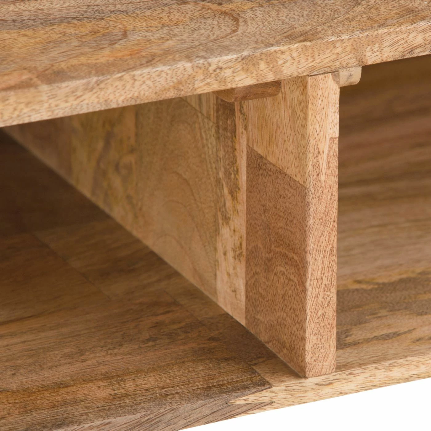 Brand new ๐ Mid-Century Modern Console Tables HN Home Paxton Mid-Century Modern Natural Mango Wood And Metal Console Table ๐ - Image 2