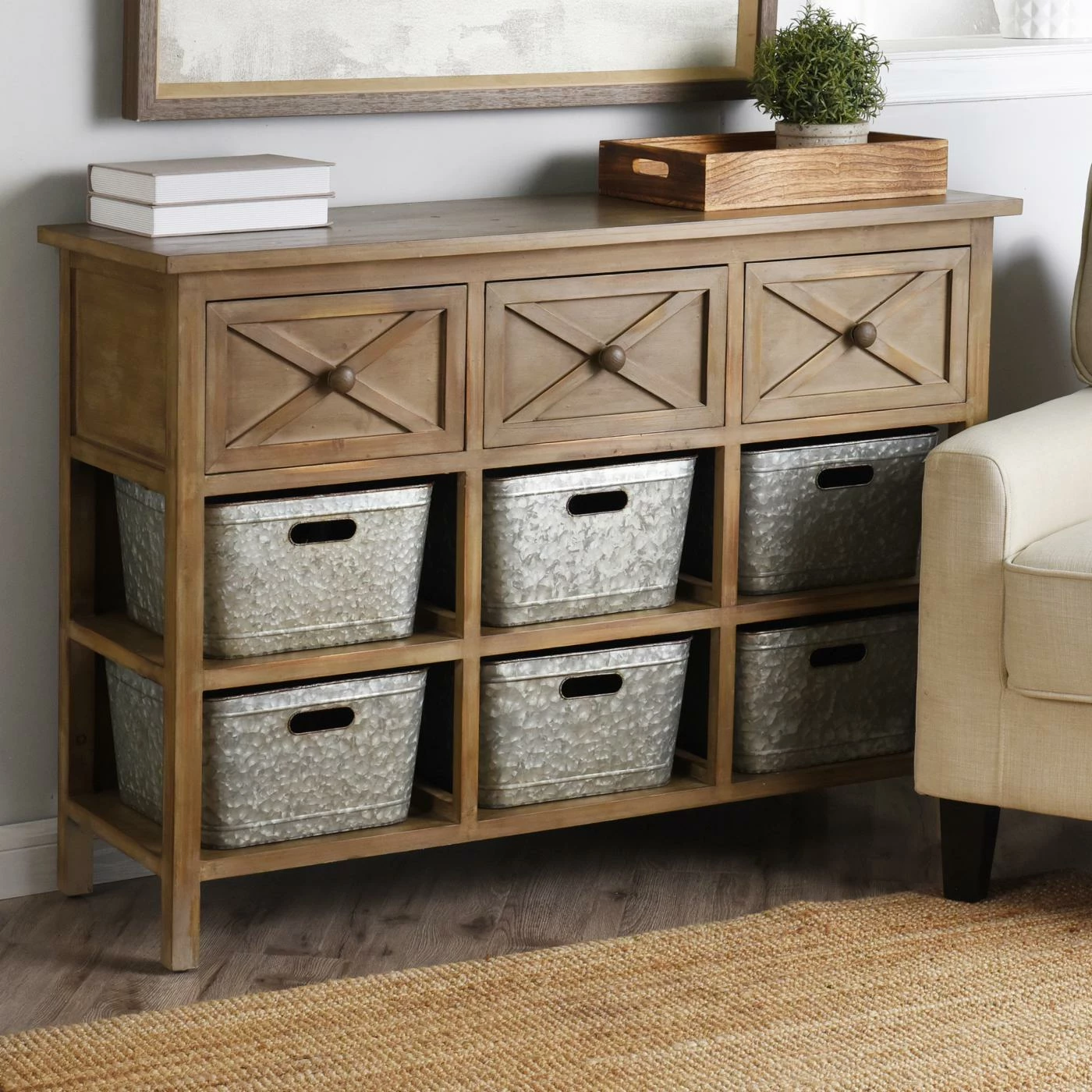 Cheap π― Farmhouse & Cottage Style Console Tables StyleCraft 3 Drawer Wooden Console Table π₯ - Image 2