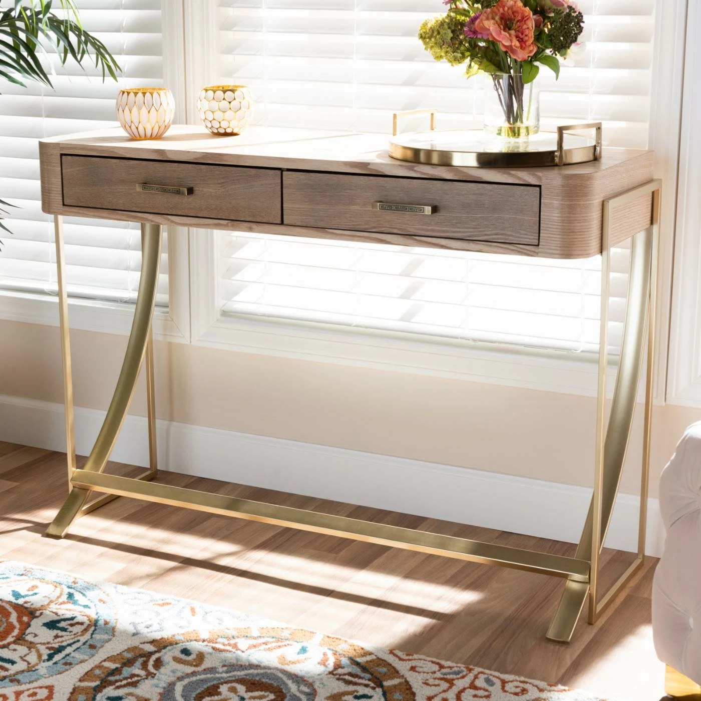 Best reviews of ✨ Contemporary & Modern Console Tables Baxton Studio Lafoy 2 Drawer Console Table 👍 - Image 2