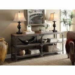 Buy ๐ Rustic Console Tables Acme Furniture Gorden Weathered Oak And Antique Silver Console Table ๐คฉ