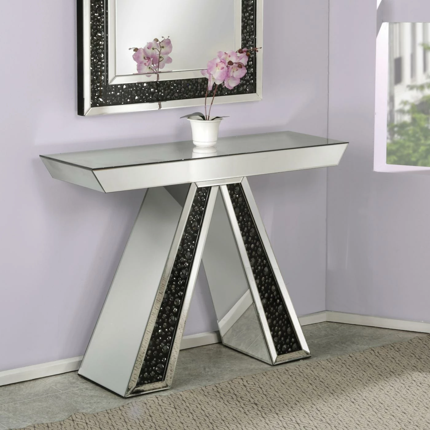 Top 10 😀 Glam Console Tables Acme Furniture Noor 43 In. Mirrored Console Table 🎉