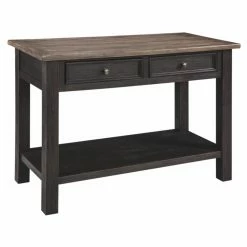 Budget ❤️ Rustic Console Tables Signature Design By Ashley Tyler Creek Rectangular 2 Drawer Sofa Table ⭐