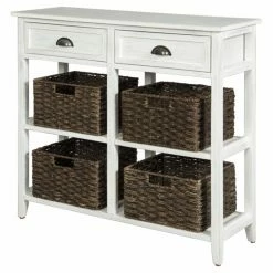 Hot Sale ⭐ Farmhouse & Cottage Style Console Tables Signature Design By Ashley Oslember Sofa Table 😉