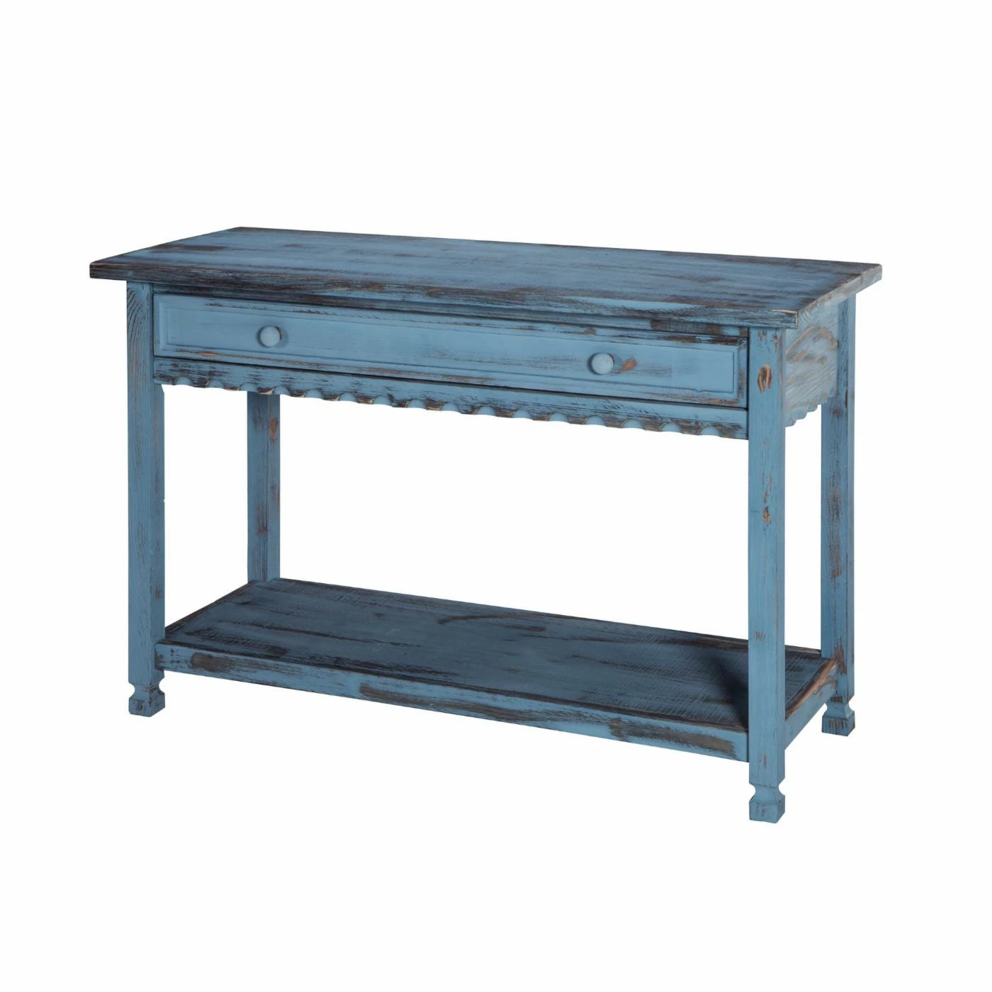 Best deal โ๏ธ Classic & Traditional Console Tables Alaterre Furniture Country Cottage Media/Console Table - Blue Antique ๐งจ