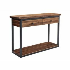 Brand new 🥰 Rustic Console Tables Alaterre Furniture Claremont Rustic Wood Console Table With Two Drawers And Shelf 👏