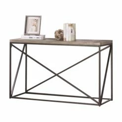 Best deal ❤️ Contemporary & Modern Console Tables Benzara Industrial Style Minimal Sofa Table 🌟