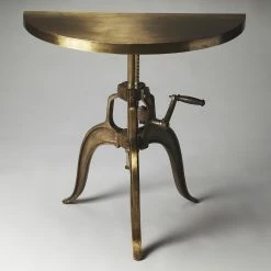 Best reviews of 🤩 Butler Specialty Distressed & Industrial Style Console Tables Butler Garrison Industrial Chic Demilune Console Table - Metalworks 💯