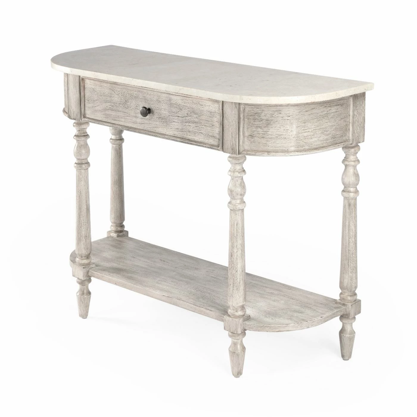 Promo ✔️ Butler Specialty Transitional Console Tables Butler Danielle Marble Console Table - Rustic Gray 🤩